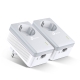 AV600 Powerline adapter met geïntegreerd stopcontact startset 1