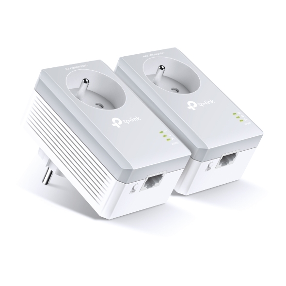 AV600 Powerline adapter met geïntegreerd stopcontact startset 1