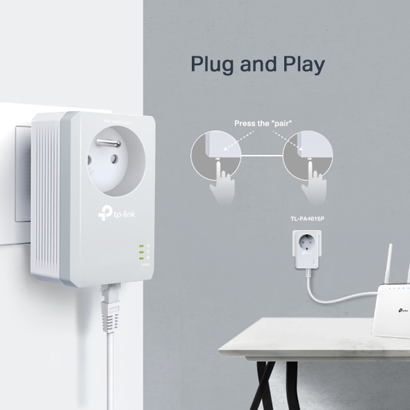 CPL AV 600 Mbps avec prise intégrée 4