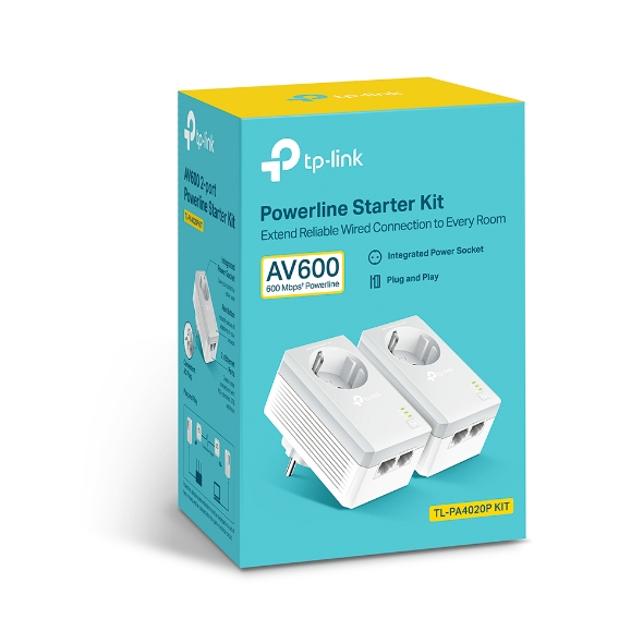 CPL  Kit d'adaptateurs CPL AV500 2 ports avec prise gigogne TP-Link