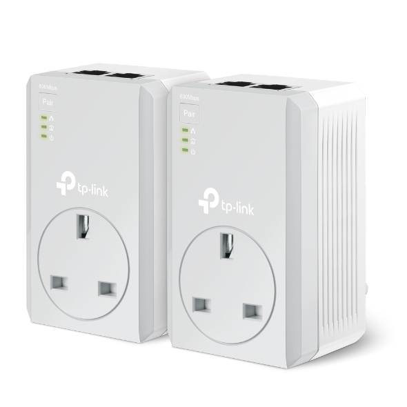 TP-LINK AV600 2-port Passthrough Powerline Starter Kit