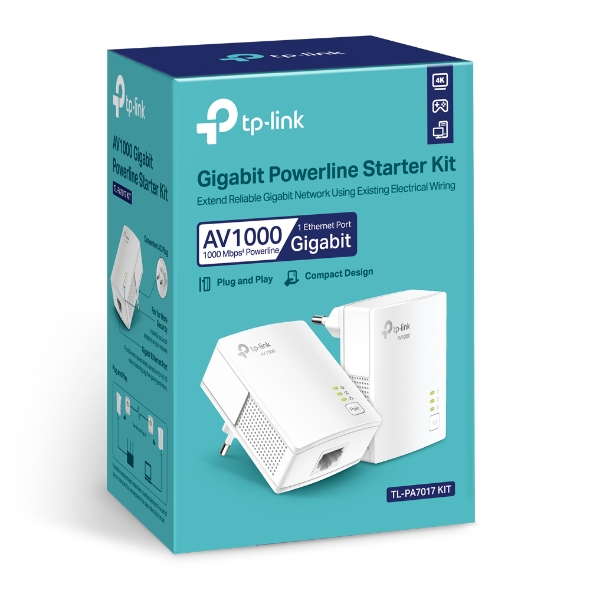 TL-PA7017 KIT, Kit Powerline AV1000 con porta Gigabit