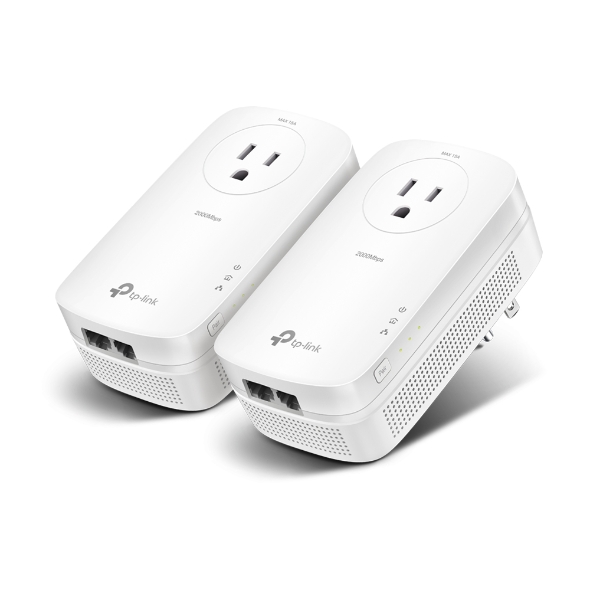 TP-LINK AV600 2-port Passthrough Powerline Starter Kit