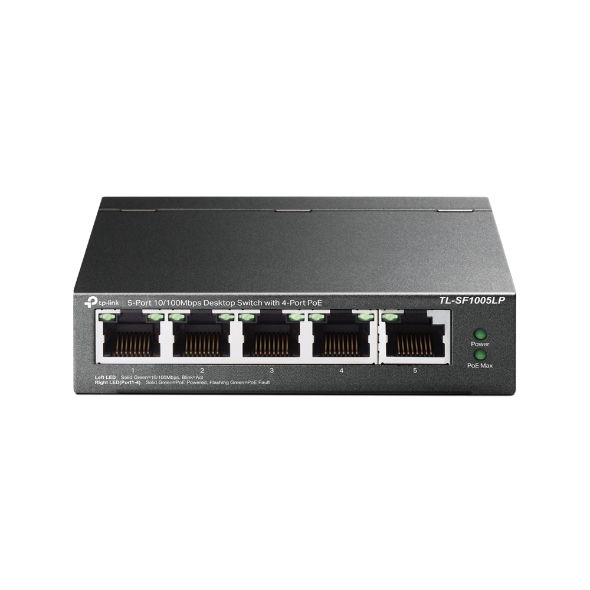 Switch de bureau 5 ports 10/100 Mbps avec 4 ports PoE 1