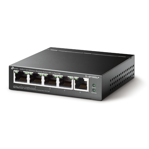 5-Port 10/100Mbps Desktop PoE Switch with 4-Port PoE