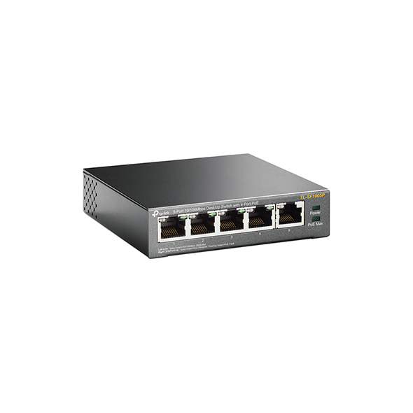 5-Port 10/100Mbps Desktop Switch with 4-Port PoE 