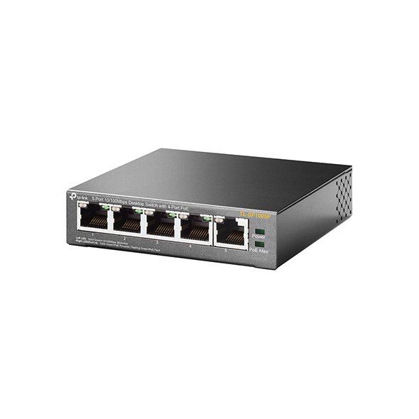 5-Port 10/100Mbps Desktop Switch with 4-Port PoE 