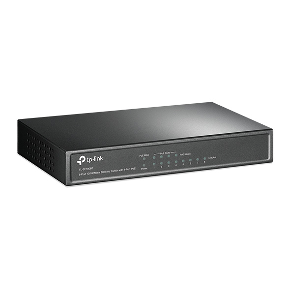 8-Port 10/100Mbps Desktop Switch with 4-Port PoE