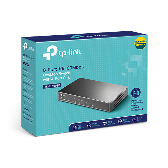 TP-Link TL-SF1008P Switch PoE 8 Puertos