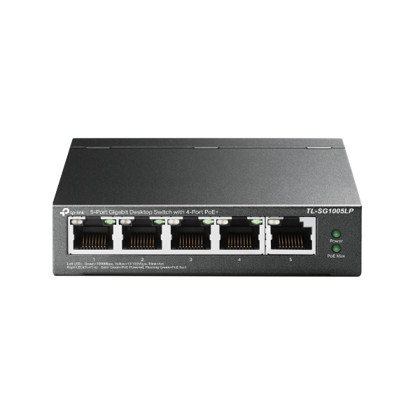 5-Port Gigabit Desktop Switch with 4-Port PoE+ 1