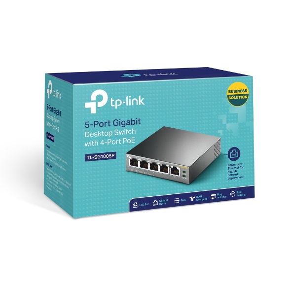 TL-SG1005P, 5-Port Gigabit Desktop Switch with 4-Port PoE+