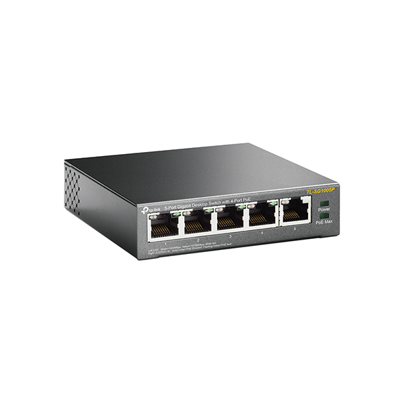 TL-SG1005P, 5-Port Gigabit Desktop Switch with 4-Port PoE