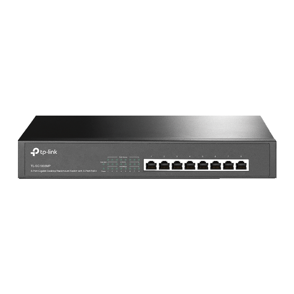 Switch de 8 puertos Gigabit con PoE + para escritorio / montaje en rack  1