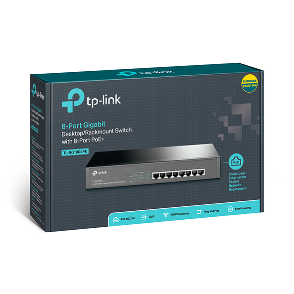 Switch para sobremesa Tp-Link con 8 puertos Gigabit –