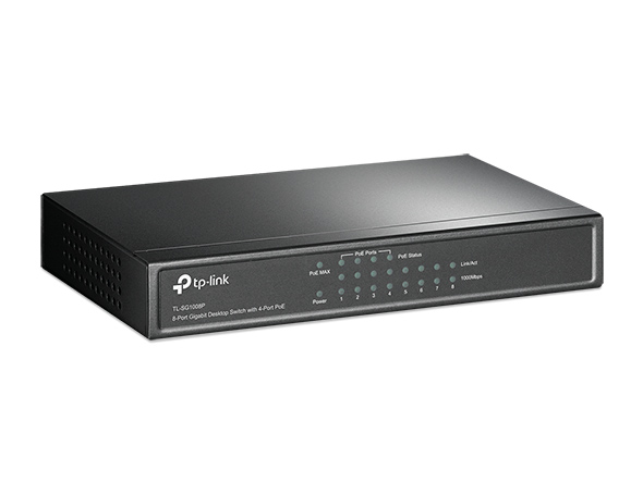 | 8-Port 4-Port TP-Link Gigabit with Desktop | PoE TL-SG1008P Switch