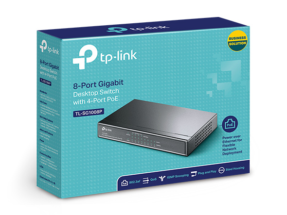 TP-Link スイッチングハブ 8ポート PoE+(PoE＋対応４ポート、４ポート