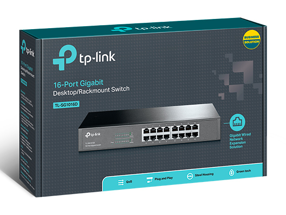  TP-Link 16-Port Gigabit Ethernet Unmanaged Switch Plug and Play  Metal Desktop/Rackmount Fanless (TL-SG1016D) : Everything Else