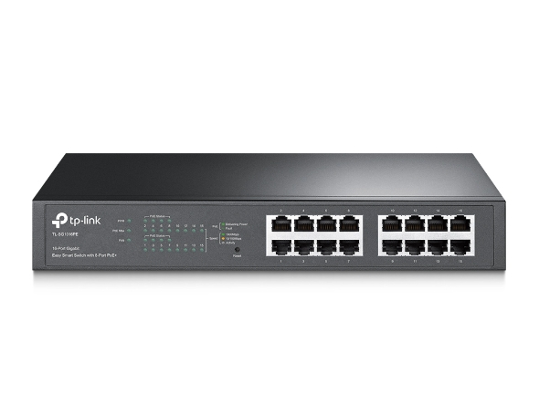 16 portos gigabites Easy Smart PoE switch 8 PoE+ csatlakozással  1