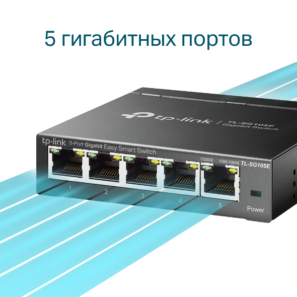 Коммутатор Easy Smart с 5 гигабитными портами 6