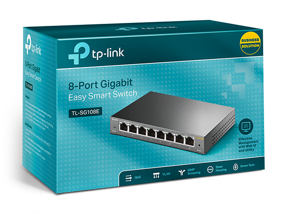 TP-LINK Switch de 8 puertos gigabit no administrable TL-SG108