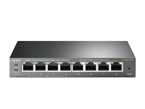 8 portos gigabites Easy Smart Switch 4 PoE csatlakozóval 1