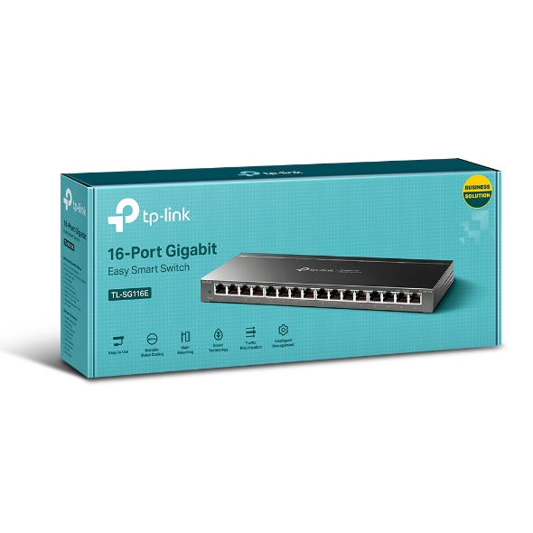 TP-Link 16 Port Gigabit Ethernet Network Switch, Desktop/ Wall