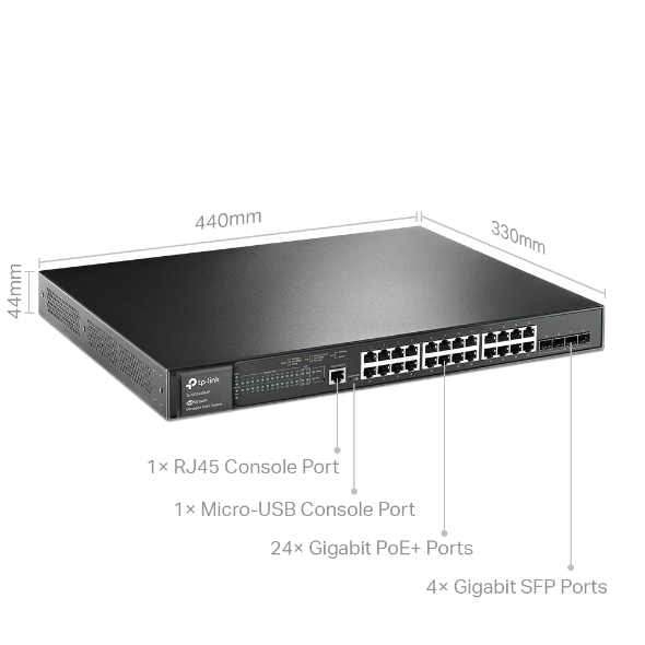 TL-SG3428MP | JetStream 28-Port Gigabit L2+ Managed Switch with 24 ...