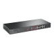 16-Port 10/100 Mbps + 2-Port Gigabit Rackmount Switch mit 16-Port PoE+ 2