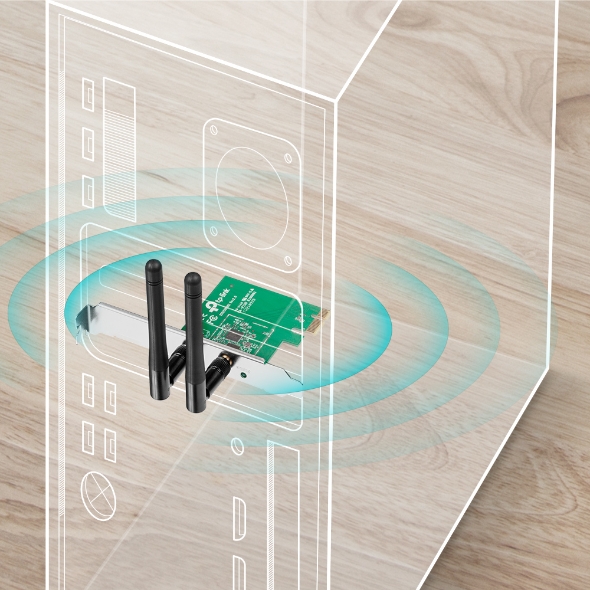 300Mbps Wireless N PCI Express WiFi Adapter with low profile bracket