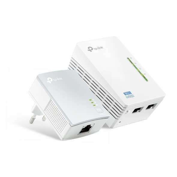 Starter Kit Powerline AV600 + Wi-Fi N 300Mbps, con 2 porte Fast Ethernet 1