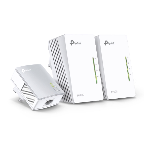 Kit Powerline TP-Link TL-WPA4220TKIT AV600 Ethernet + 2 Extender Wi-Fi 300  Mbps 2.4