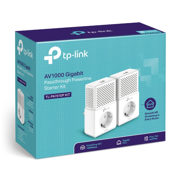 AV1000 Gigabit Passthrough Powerline Starter Kit 3