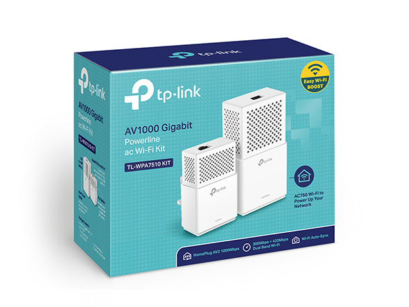 TL-WPA7510 KIT, AV1000 Gigabit Powerline ac Wi-Fi Kit