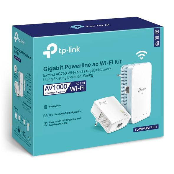 Tl Wpa7517 Kit Av1000 Gigabit Powerline Ac Wi Fi Kit Tp Link Baltic