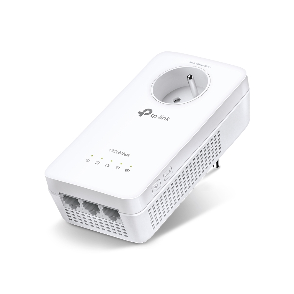 CPL AV1300 + WiFi AC1350 avec 3 ports Gigabit et prise gigogne 1