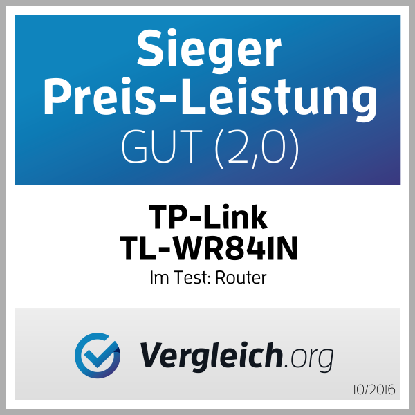 Vergleich.Org Gut Sieger Preis/Leistung