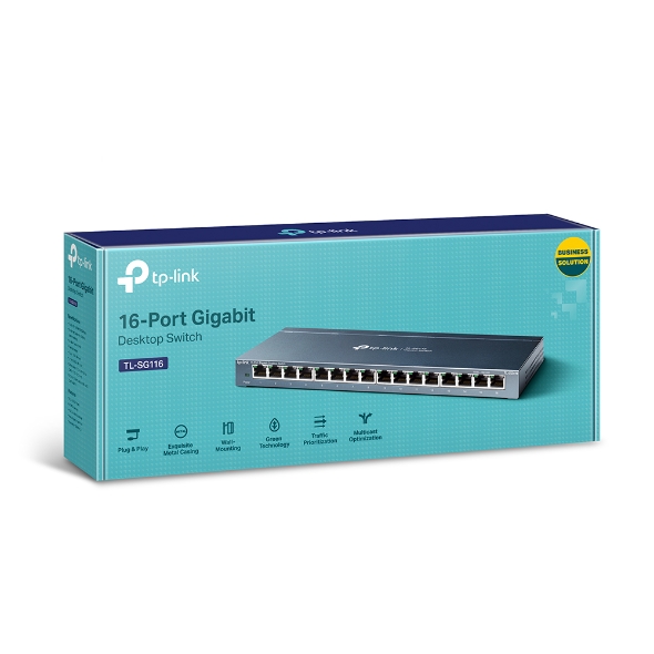 TP-Link TL-SG116 16-Port 10/100/1000 Mb/s Desktop Switch