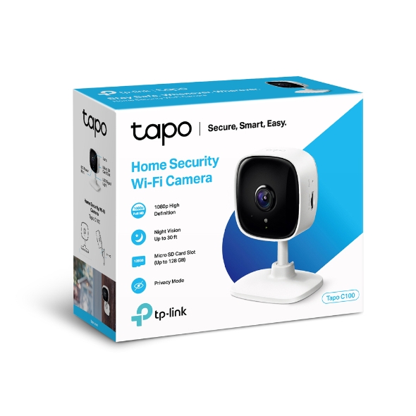 Tapo C100, Telecamera indoor Wi-Fi Full HD con storage Micro SD