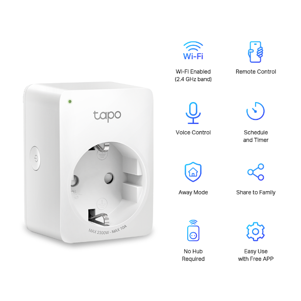 TP Link Tapo P100  Cheap Smart Plug with Voice Control 