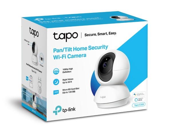 Tapo C200, Caméra de vidéosurveillance WiFi panoramique et inclinable  Indoor 1080p 2MP