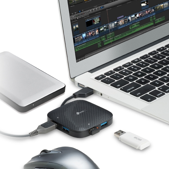 4-портовый портативный концентратор USB 3.0 6
