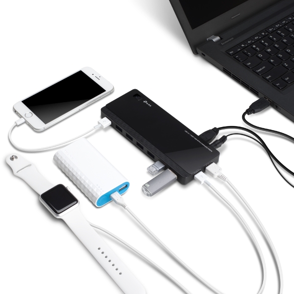 UH720, USB 3.0 7-Port Hub with 2 Charging Ports