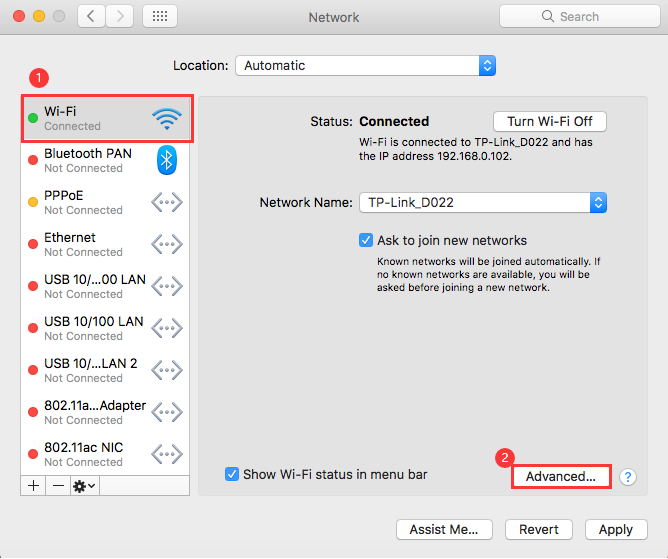 how to get rid of old network connections on mac