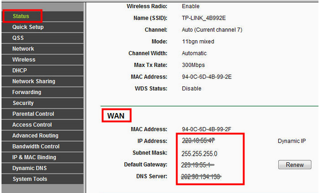 Why my TP-Link Router gets a WAN IP from the modem no internet access？