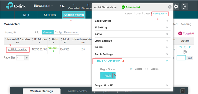 Configure rogue AP detection on EAP/Omada Controller