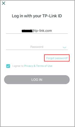 forgot password of tp link router