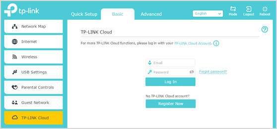 tp link router login and password