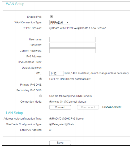 How To Configure Ipv6 Of Tp Link Wireless N 4g Lte Router In Standard Router Mode New Logo