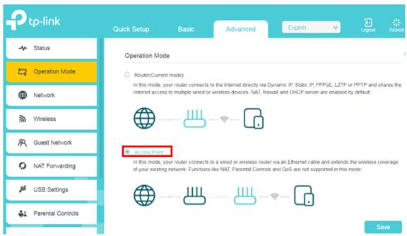 How to configure the Archer Router in Access Point mode? | TP-Link Baltic