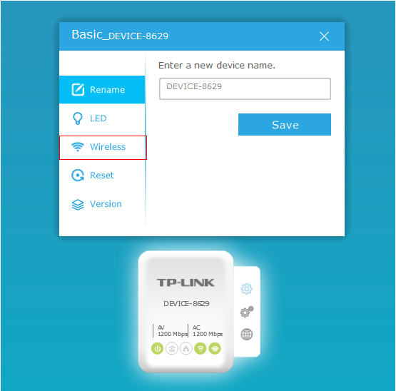 tp link powerline utility password